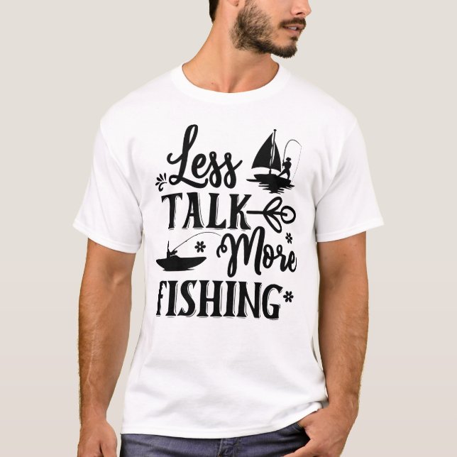 Camiseta Menos Fale Mais Pesca (Frente)