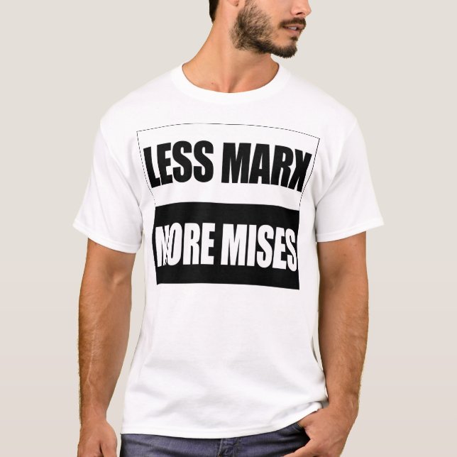 Camiseta Menos Marx mais Mises (Frente)