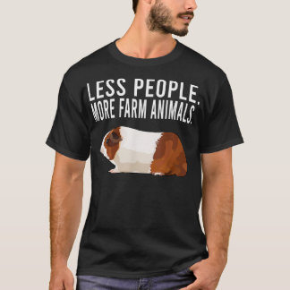 Camiseta Menos Pessoas Mais Animais De Fazenda Guiné Suíno