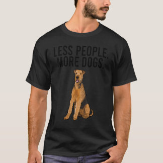 Camiseta Menos Pessoas Mais Cachorros Airedale Terrier Intr