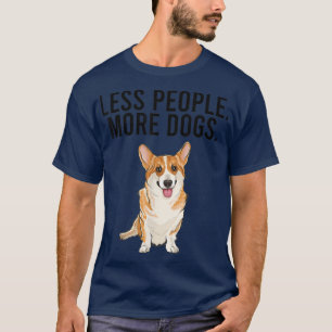 Camiseta Menos Pessoas Mais Cachorros Pembroke Welsh Corgi 