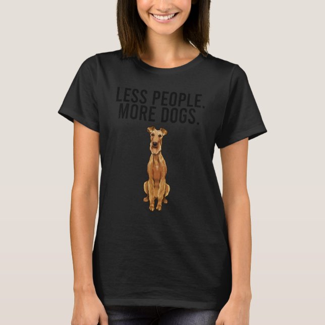 Camiseta Menos Pessoas Mais Cachorros Pointer  Introvertido (Frente)