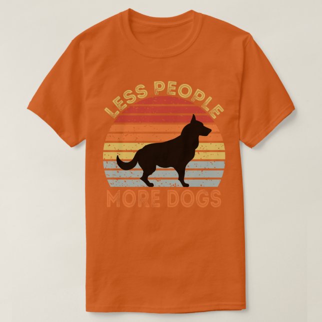 Camiseta Menos Pessoas Mais Cães (Frente do Design)