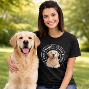 Camiseta Menos Pessoas, Mais Cães – Amante de Cães Minimali