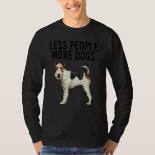 Camiseta Menos Pessoas Mais Cães Fox Terrier de Arame Intro
