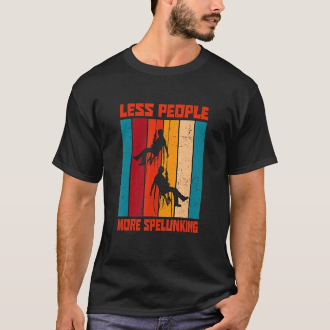 Camiseta Menos Pessoas Mais Espelhamento Espeleologia Caver (Frente)