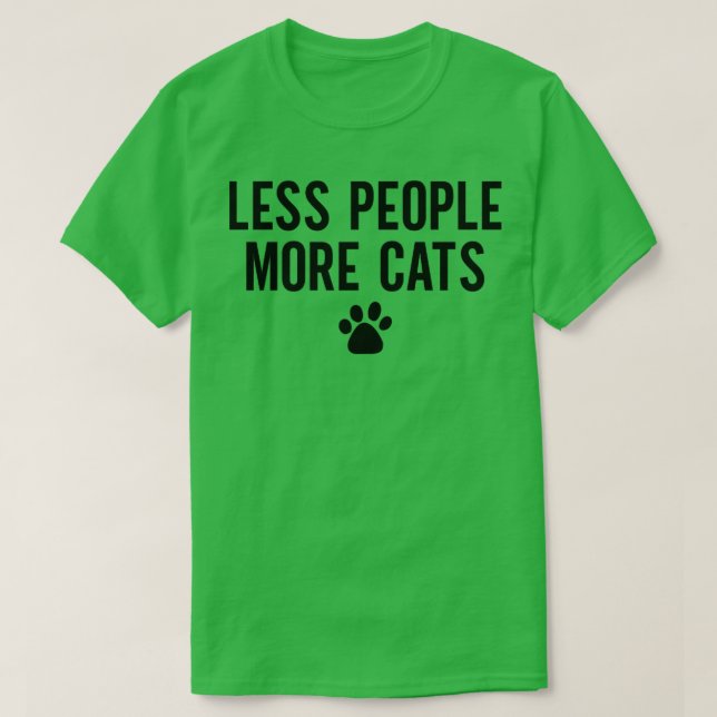Camiseta Menos Pessoas Mais Gatos (Frente do Design)