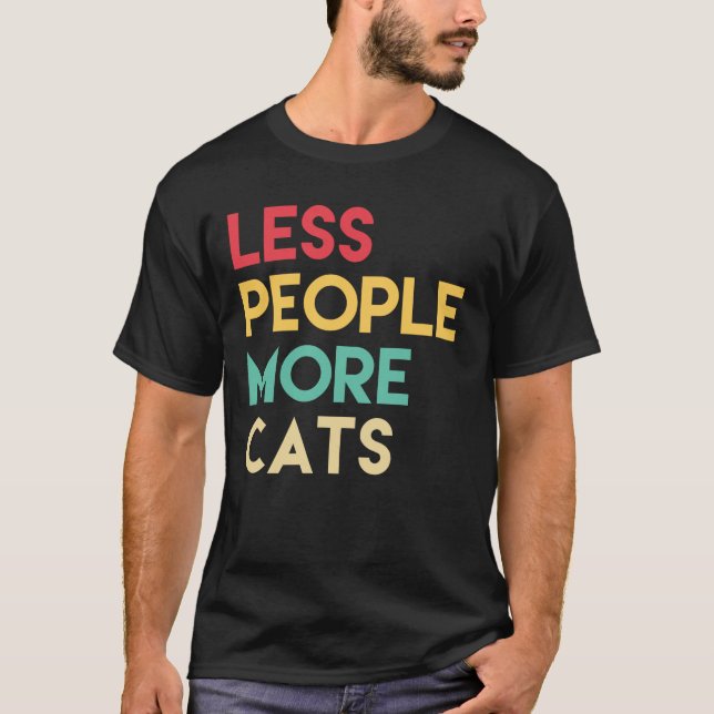Camiseta Menos Pessoas Mais Gatos (Frente)