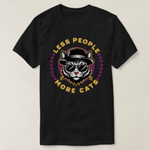 Camiseta Menos Pessoas Mais Gatos Introvertido Sarcástico