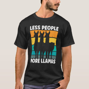 Camiseta Menos Pessoas Mais Llamas Para Um Llama