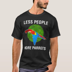 Camiseta Menos Pessoas Mais Peças Escarlate Macaw