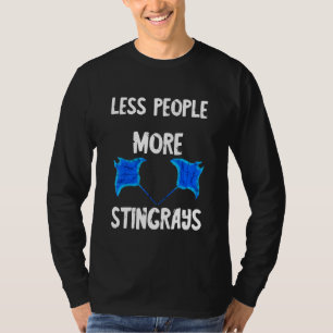 Camiseta Menos Pessoas Mais Raios Manta Ray Shark Água A