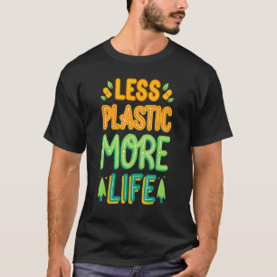 Camiseta Menos plástico Mais Proteção Ambiental Ao Longo Da
