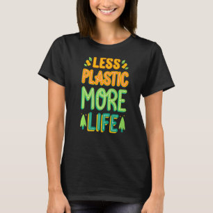 Camiseta Menos plástico Mais Proteção Ambiental Ao Longo Da