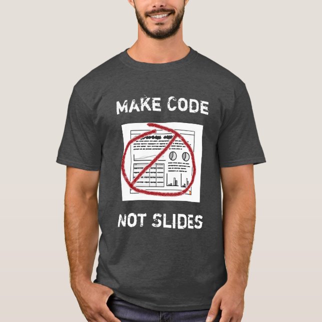 Camiseta Menos Slideware mais software (Frente)