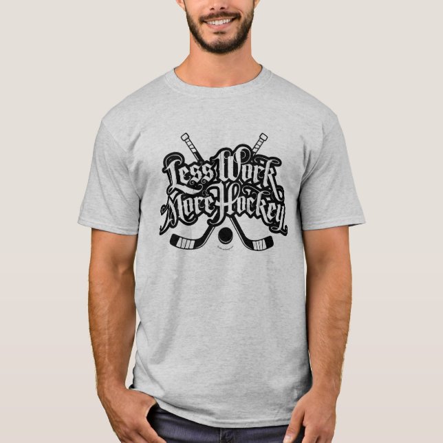 Camiseta Menos trabalho mais hóquei (Frente)