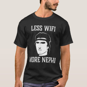 Camiseta Menos Wifi Mais Nephi Engraçado LDS Cote Memória o