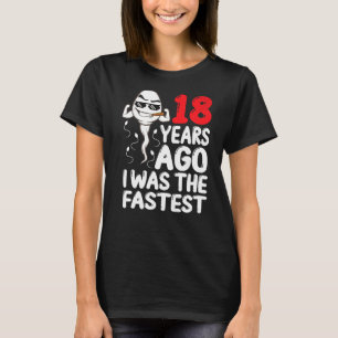 Camiseta Mens 18º Aniversário Gag Vestido 18 Anos Atrás Eu 