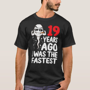 Camiseta Mens 19º Aniversário Gag Vestido 18 Anos Atrás Eu
