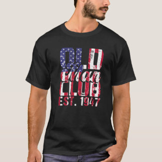 Camiseta Mens 1947 Festa de aniversário Old Man Club Est 19