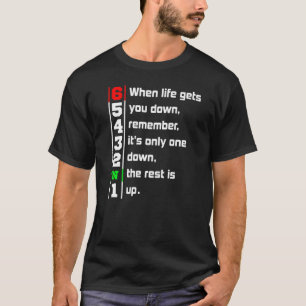 Camiseta Mens 1 Abaixo 6 Para Cima Motocicleta 1