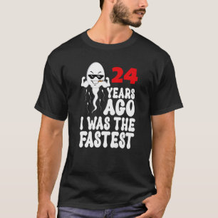 Camiseta Mens 24º Aniversário Vestido Gag 24 Anos Atrás Eu 