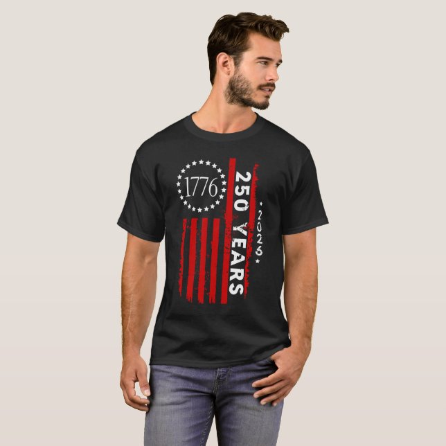 Camiseta Mens 250th Anniversary America  (Frente Completa)