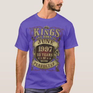 Camiseta Mens 25 Birthday Gift Perfectado King Nascer 1 de