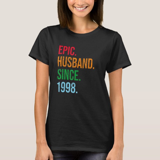 Camiseta Mens 25th Wedding Anniversary Ideas Epic Husband S (Frente)