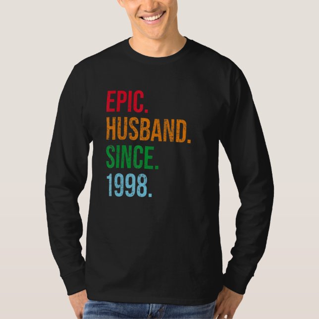 Camiseta Mens 25th Wedding Anniversary Ideas Epic Husband S (Frente)