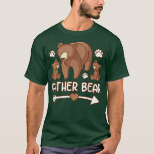 Camiseta mens 2 filhotes camisetas, pai de urso para gordur