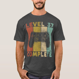 Camiseta Mens 37th Birthday Men Gaming Level 37 Complete bo
