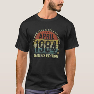 Camiseta Mens 38 Anos Presentes Abril De 1984