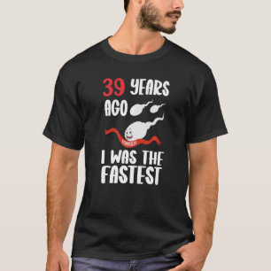 Camiseta Mens 39º Aniversário Vestido de Gag 39 Anos Atrás