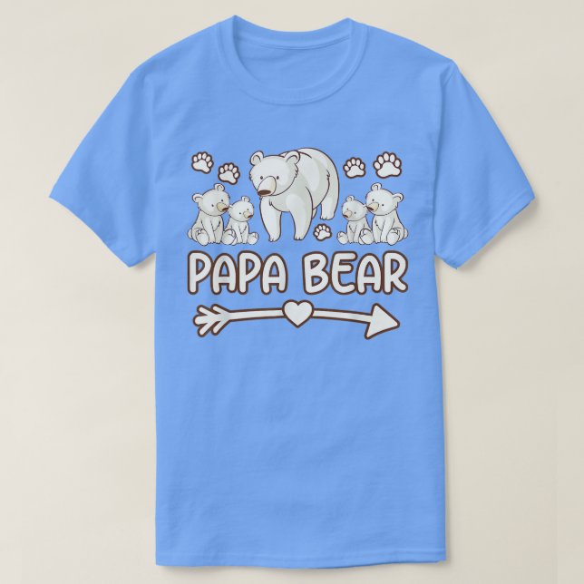Camiseta mens 4 cubs t shirts, daddy bear tshirts for fathe (Frente do Design)