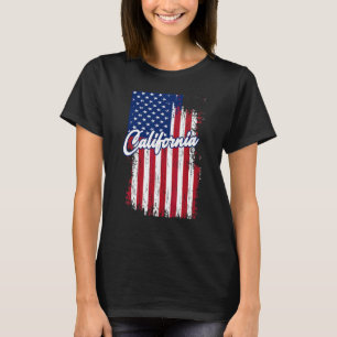 Camiseta Mens 4 De Julho De 1776 California Flag American F