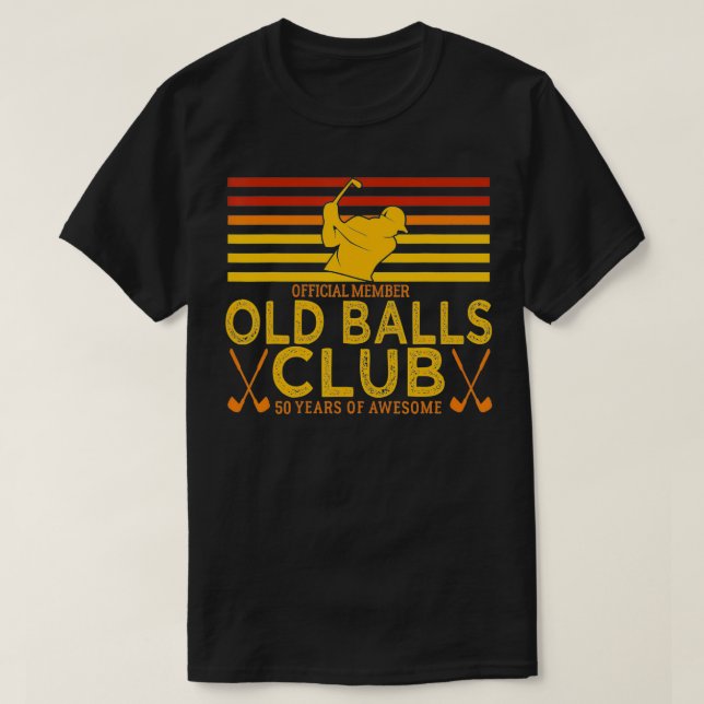 Camiseta Mens 50º Aniversário, Furioso Golfe, Velho Clube d (Frente do Design)