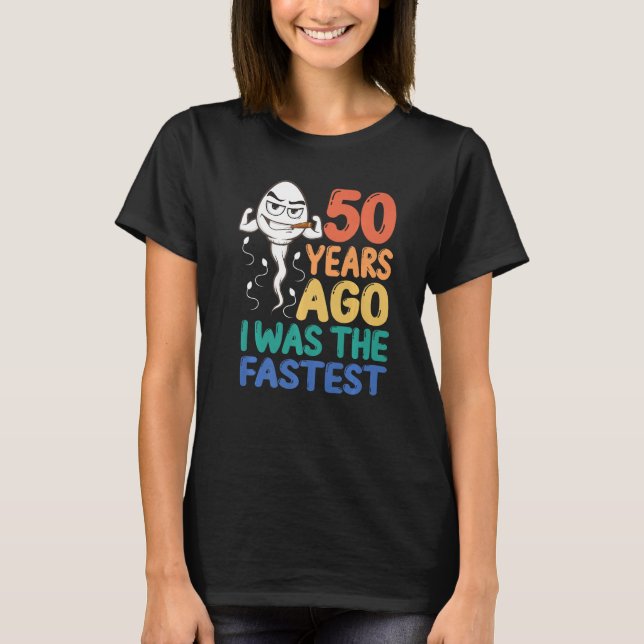 Camiseta Mens 50º Aniversário Gag Vestido 50 Anos Atrás Eu  (Frente)