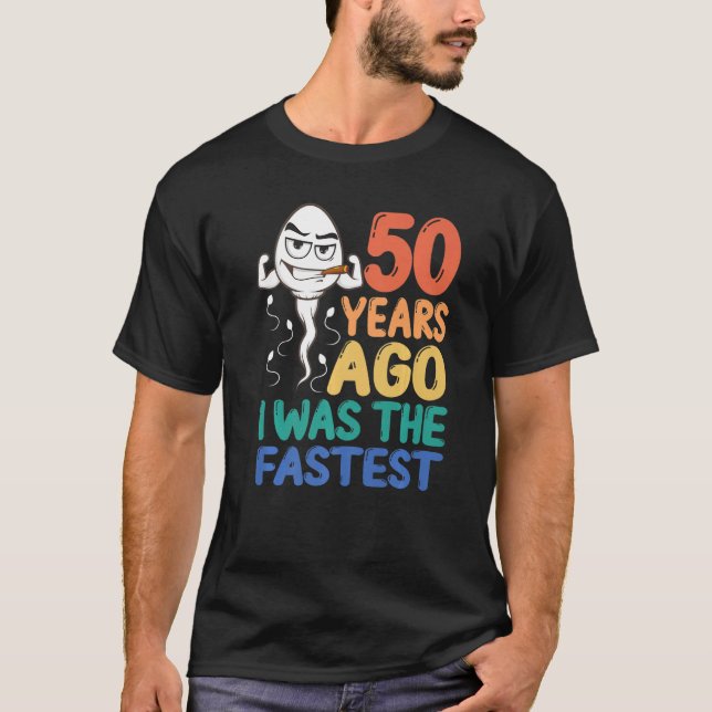 Camiseta Mens 50º Aniversário Gag Vestido 50 Anos Atrás Eu  (Frente)