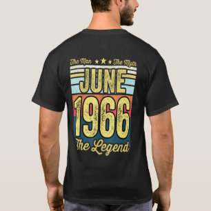 Camiseta Mens 55º Aniversário O Homem O Mito A Lenda Jun