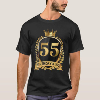 Camiseta Mens 55º Aniversário Rei 55 Anos Velho Dia De Nata