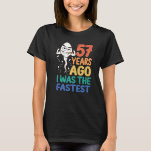 Camiseta Mens 57º Aniversário Gag Vestido 57 Anos Atrás Eu
