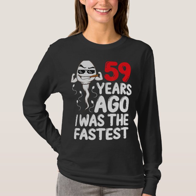 Camiseta Mens 59º Aniversário Gag Vestido 59 Anos Atrás Eu  (Frente)
