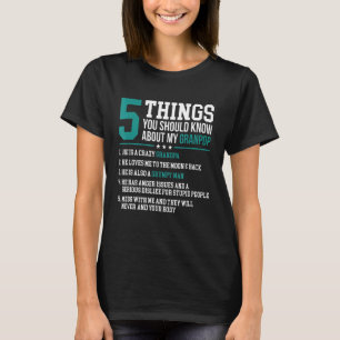 Camiseta Mens 5 Coisas Que Você Deveria Saber Sobre Meu Gr