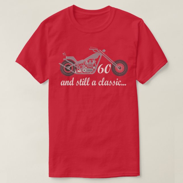 Camiseta Mens 60º aniversário da moto de 60 anos Vi (Frente do Design)