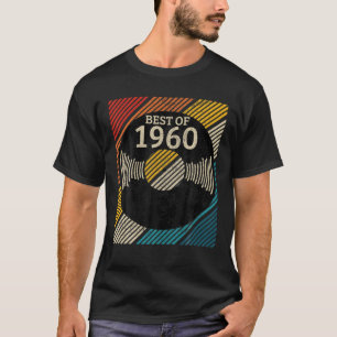 Camiseta Mens 60T Birthday Vintage 1960 Vinyl Record DJ Tu