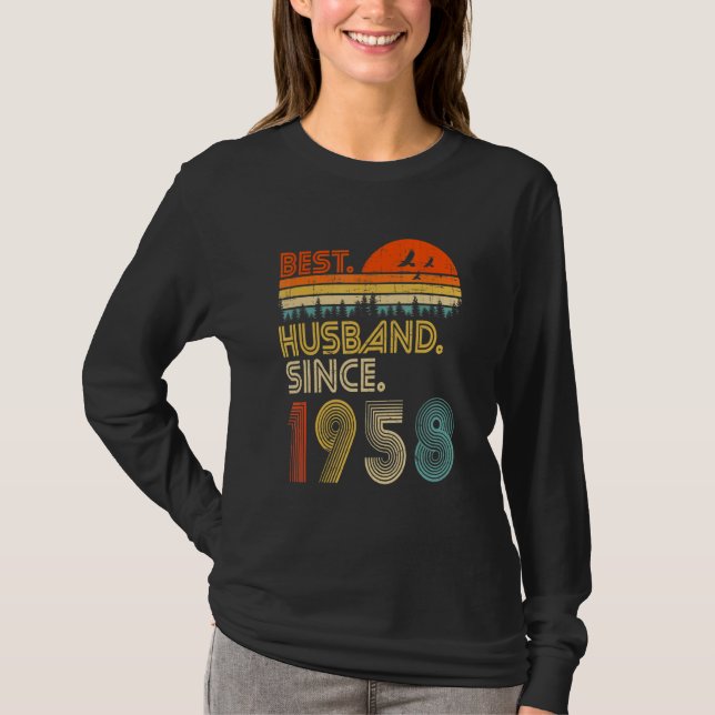 Camiseta Mens 64th Wedding Anniversary  Best Husband Since  (Frente)