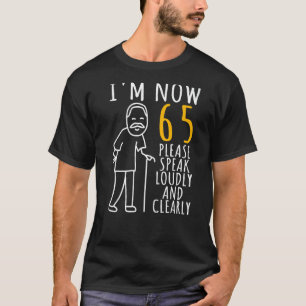 Camiseta Mens 65º Aniversário para Ele Eu tenho 65 anos