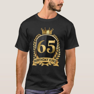 Camiseta Mens 65º Aniversário Rei 65 Anos