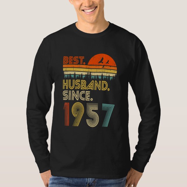 Camiseta Mens 65th Wedding Anniversary  Best Husband Since  (Frente)